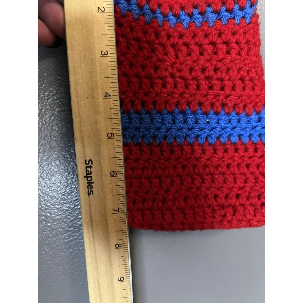 Handmade Crochet Shoulder Bag Womens Small Crossbody Purse Striped Unique Gift